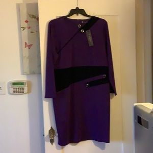 Purple and Black Dress